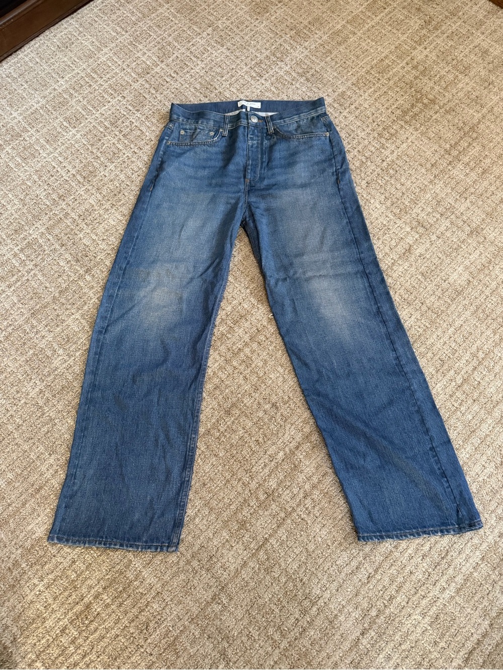 Blue Wide-Leg Jeans - Classic Indigo Denim